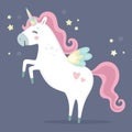 Cute magical unicorn. Little princess theme. Royalty Free Stock Photo